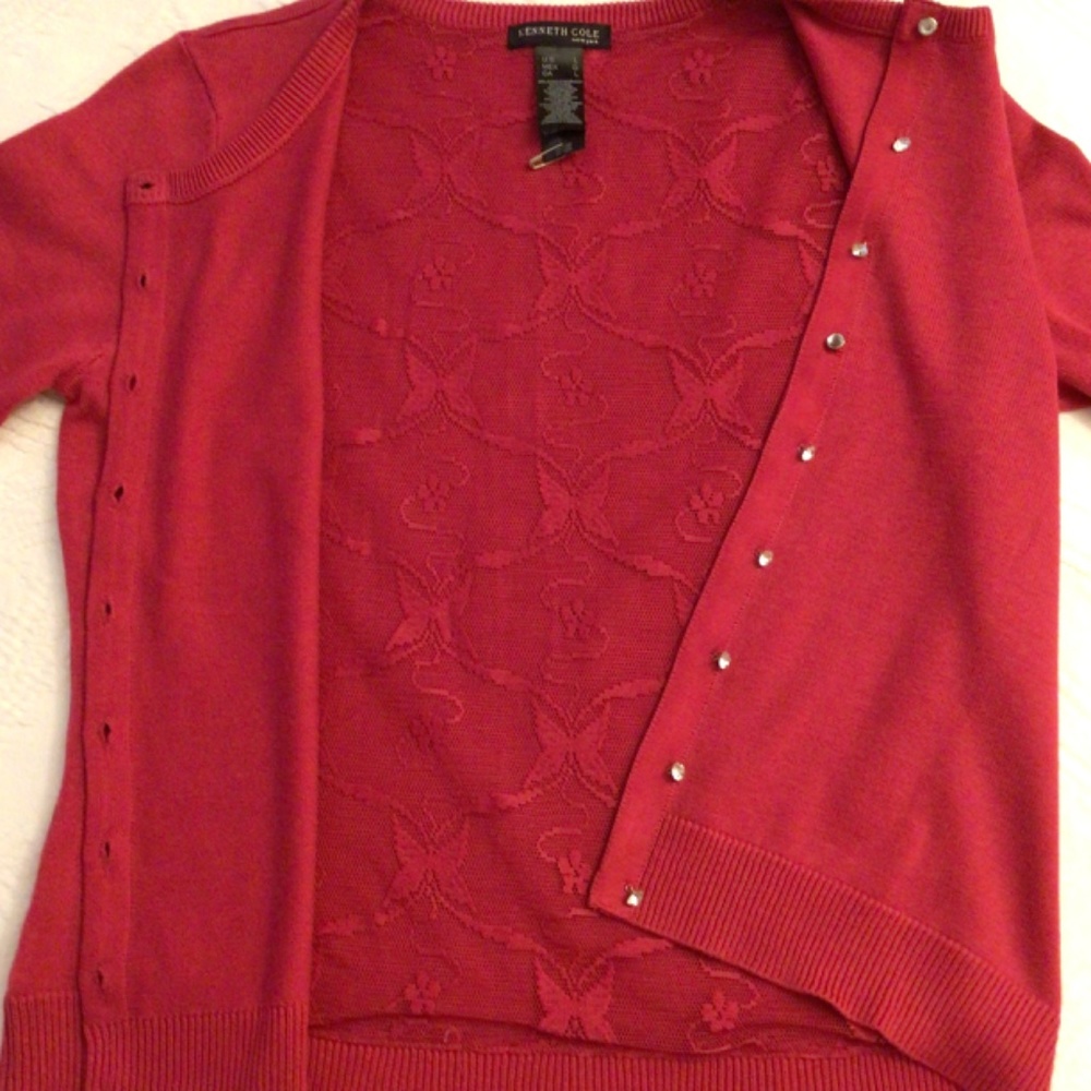 Knitted red sweater, NWOT - Picture 2 of 14